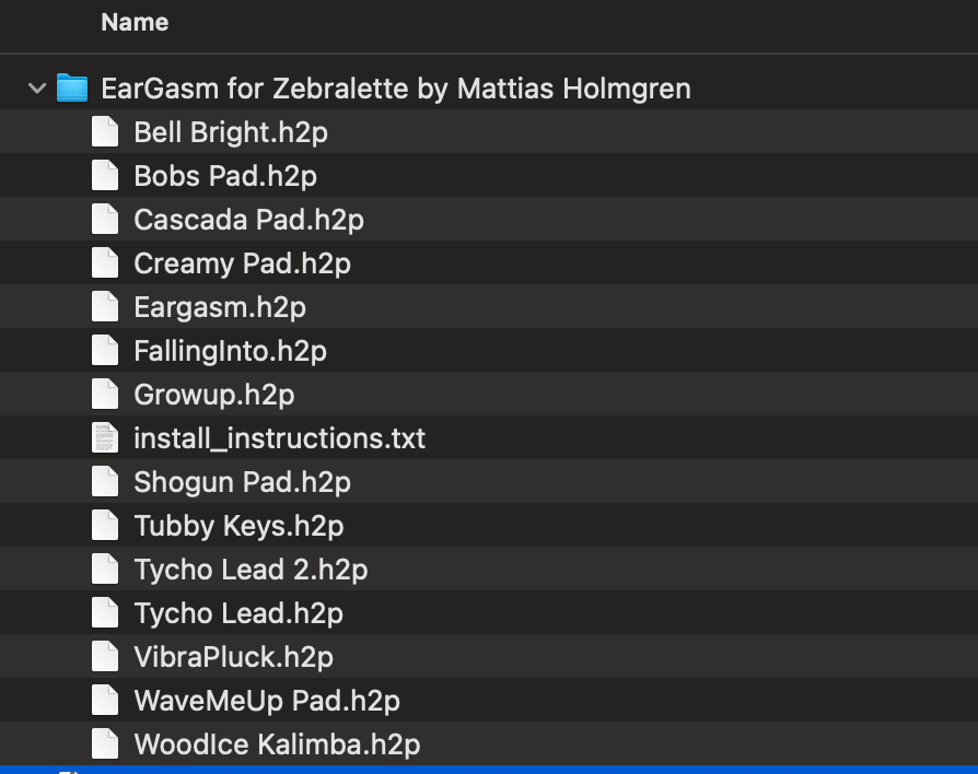 Eargasm - Zebralette 3 Presets