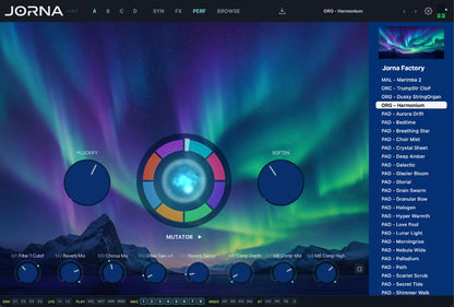 Jorna Performance page with powerful Mutator, Pluckify and Soften + 8 macros!